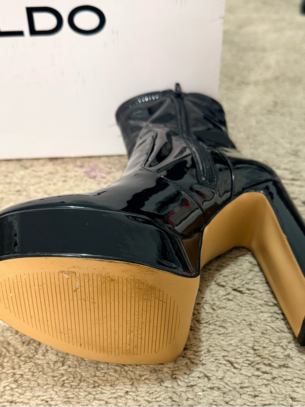 Black Patent Platform Ankle Boots - Women ALDO - Picture 5 of 7